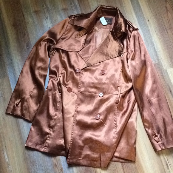 Vintage fit satin pea coat - Picture 4 of 5